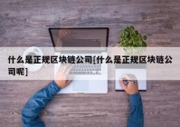 什么是正规区块链公司[什么是正规区块链公司呢]